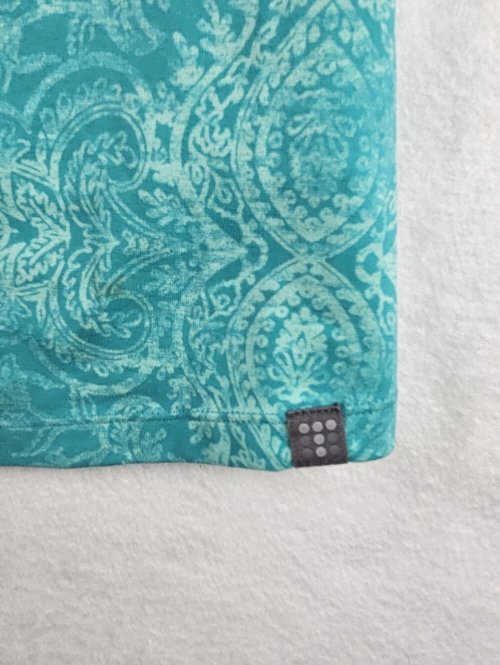 Title Nine Floral Scroll Dream Skort Teal Green Paisley Large Tennis Golf Pickle - Picture 6 of 9
